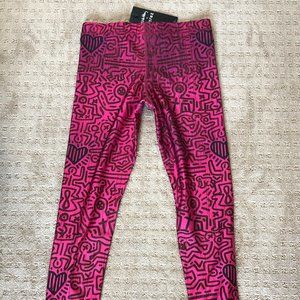 Keith Haring x Terez hot pink leggings, NWT, L